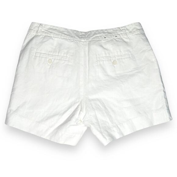 Banana Republic White Lined Linen Shorts Size 2 - Picture 3 of 7